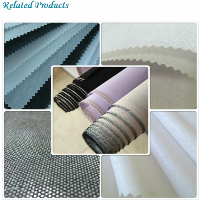 100% Cotton Shirt Collar Interlinig Printed Lining Fabric