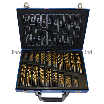 170PCS DIN338 HSS Driver PDC Twist Diamond Core broca definida em caixa de metal