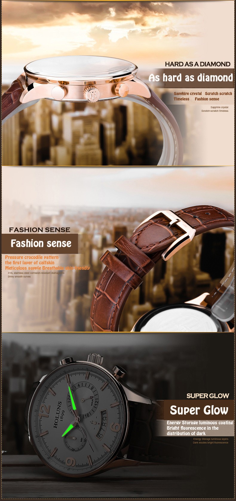 Authentic Modern Men's Quartz Watch Fashion Large Face Legend Watches Men Luxury Brand Relogio Masculino Timepieces