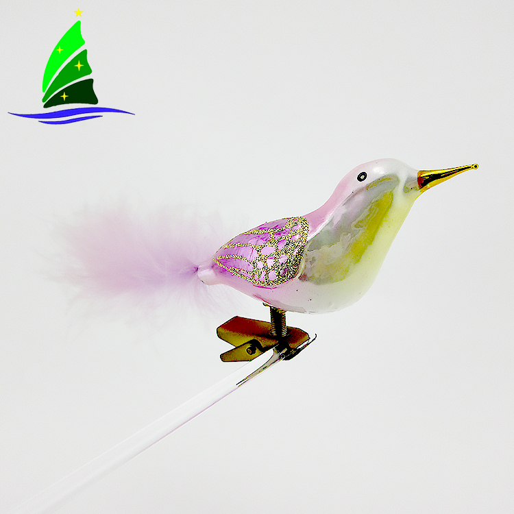 hermoso adorno de vidrio para pájaros beautiful glass bird ornament