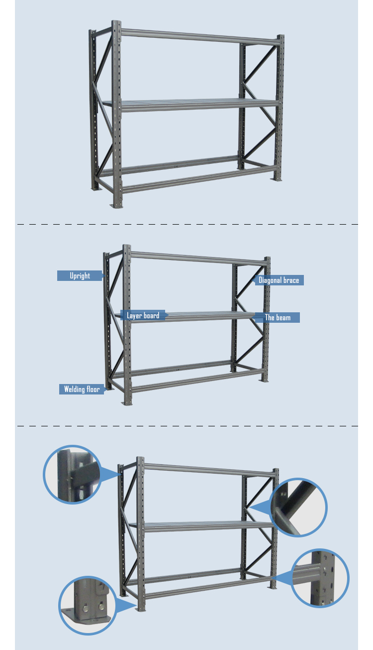 Cold Warehouse Heavy Metal Storage Plate System Rack