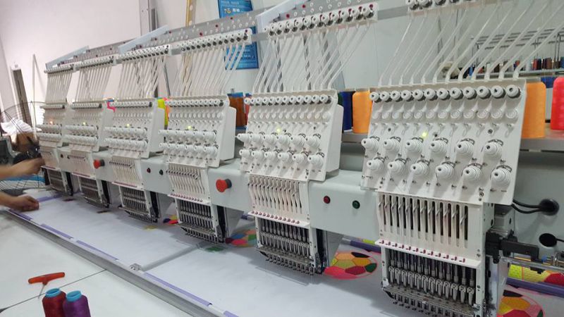 6 Head Embroidery Machine for Cap T-Shirt Finished Garments Wy906/1206c