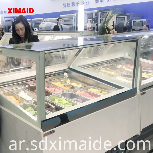 الصين 8 المقالي الآيس كريم الفريزر عرض مجلس الوزراء الغمس المصنعين