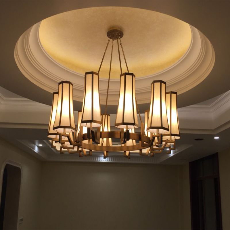 Modern Antique Brass Lobby Pendant Lamp for Hotel Project