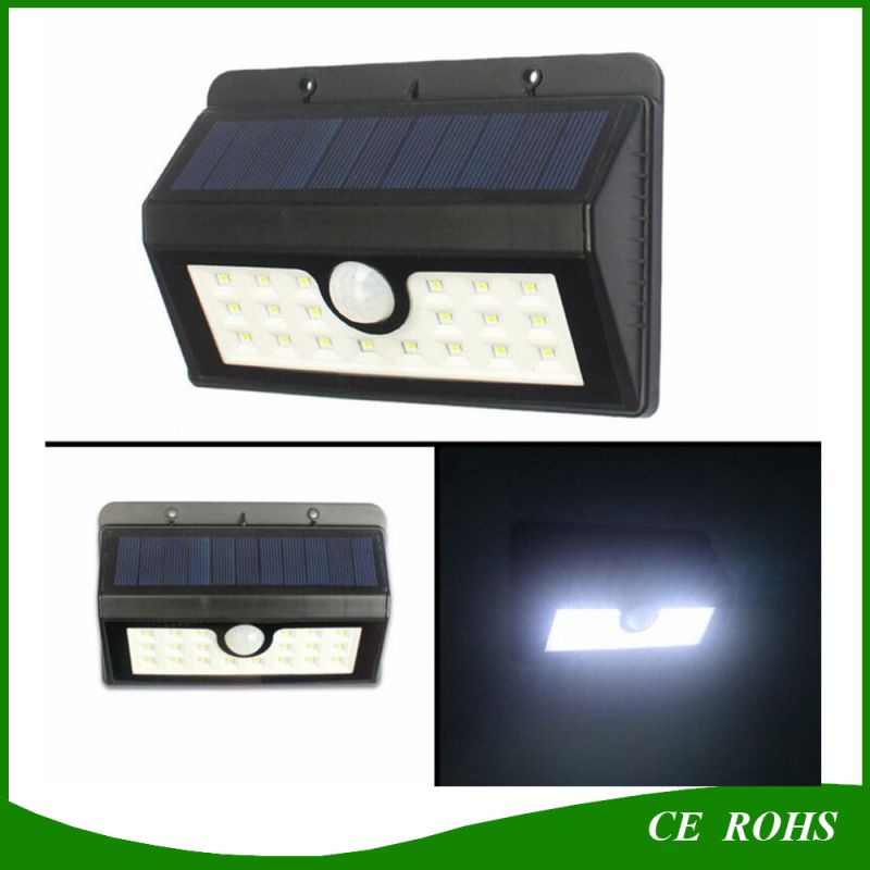 Super Bright Solar Light 20 LED Security Motion Sensor Weatherproof Light with Three Intelligent Modes for Outdoor