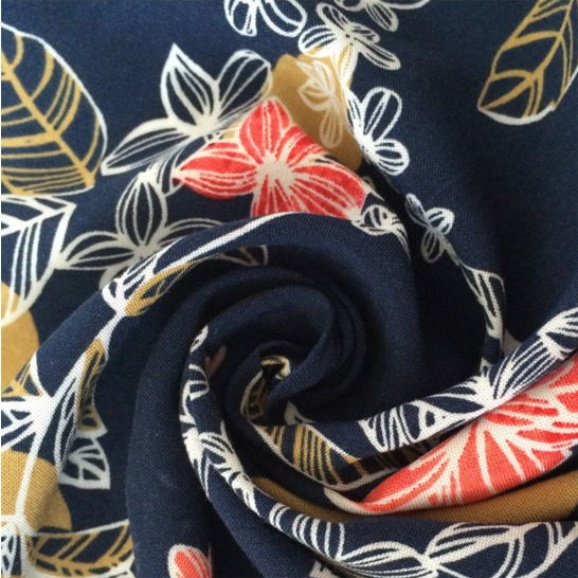 2016 Flower Printed Lady Shirt Viscose Fabric