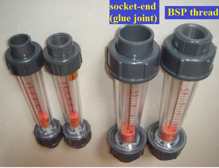 Lzs Acrylic Tube Type ABS or PVC Fitting Flow Meter