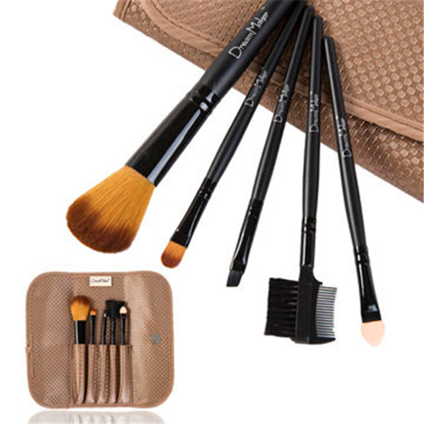 5PCS Promotional Custom Makeup Brush with Canvas Package