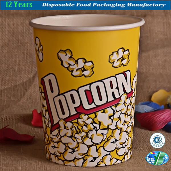 Movie Theater Style Paper Popcorn Tubs
