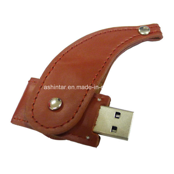 Support Logo Printing USB Memory Flash Disk Pendrive Leather USB Stick