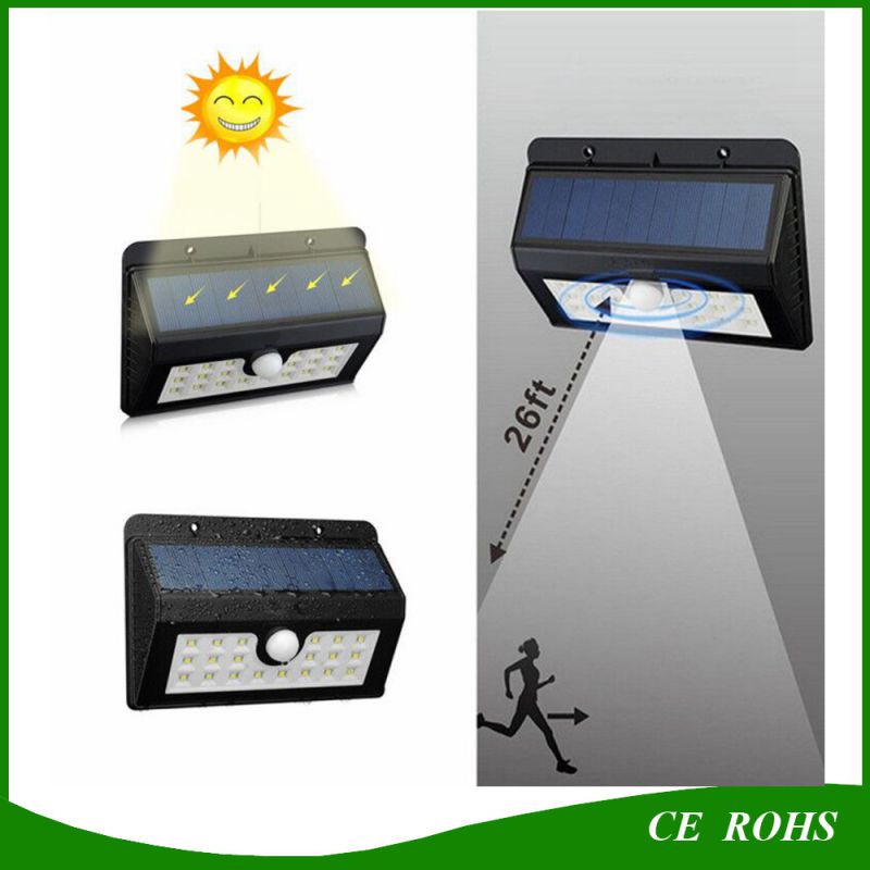 Super Bright Solar Light 20 LED Security Motion Sensor Weatherproof Light with Three Intelligent Modes for Outdoor