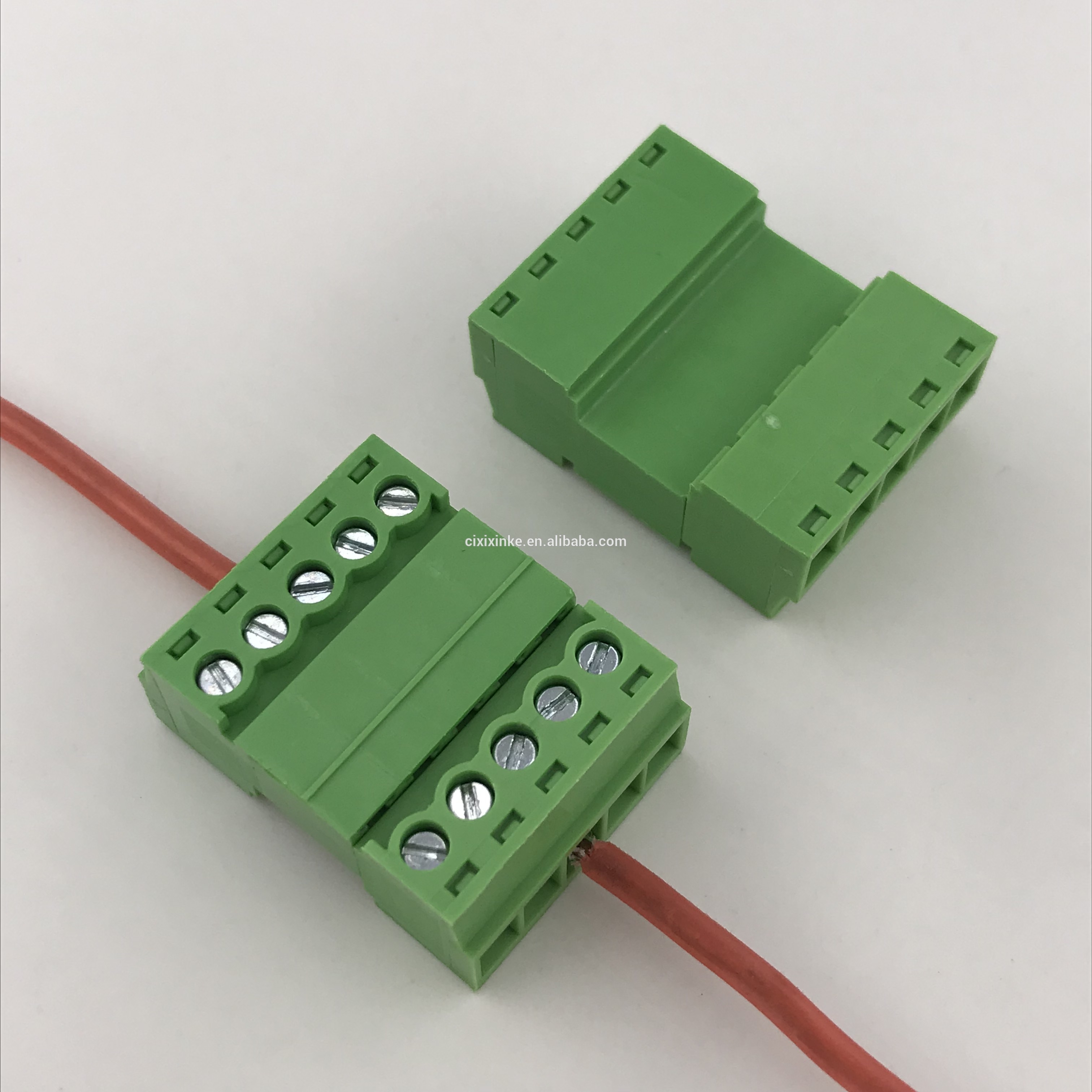 5 contactos del bloque de terminales enchufables de tornillo de cableado 5 contacts of wiring screw pluggable terminal block