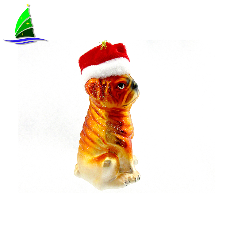 Ornamentos de cão de vidro Glass Dog Ornaments