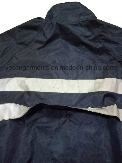 Men's Blue Waterproof Windproof Outdoor Jacket Reflective Safety Jacket Protective Apparel