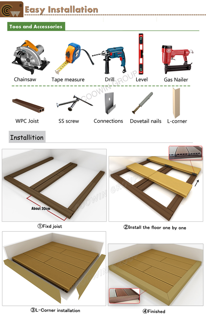 Hot Sales Wood Plastic Flooring with CE