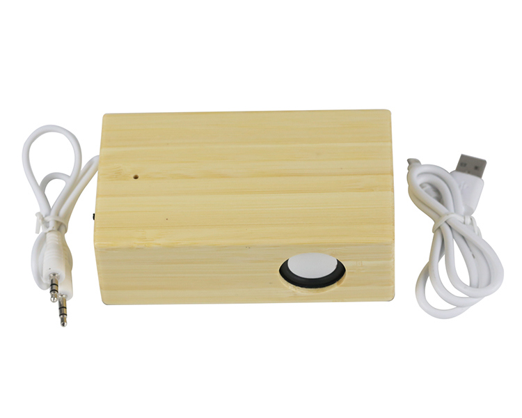 Natural Bamboo Desktoptablet Mini Speaker Player Wood Wireless Induction Bluetooth Speaker