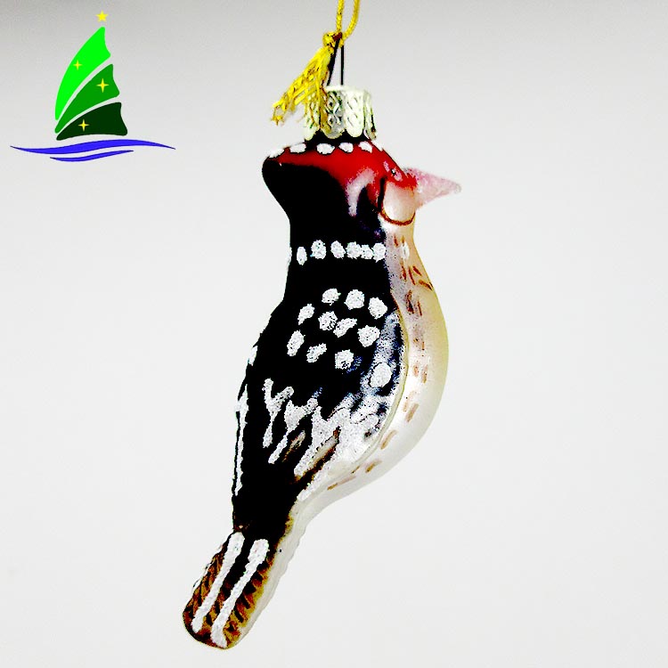 Ornamento de pássaro artesanal de vidro Handmade Glass Bird Ornament