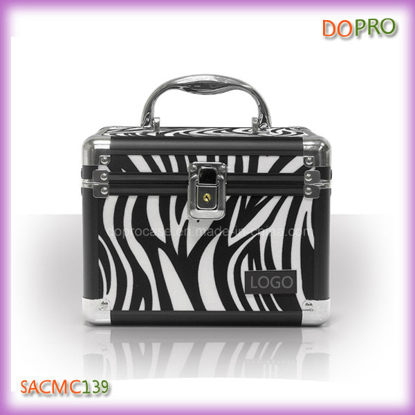 Small Size Zebra Pattern Metal Cases for Makeup (SACMC139)
