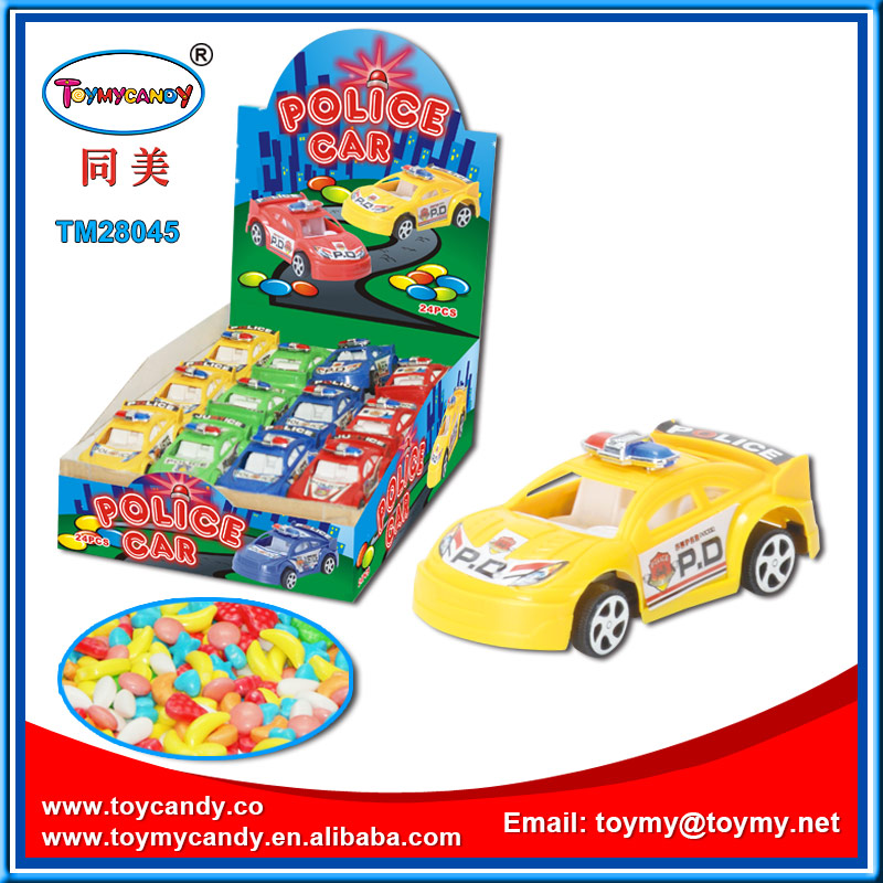 Pull Back Mini Police Car Toy with Sweet Candy