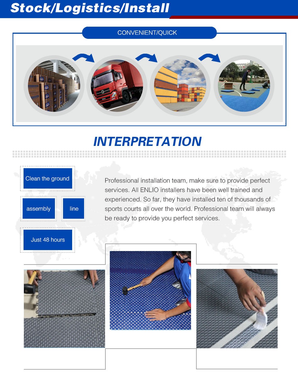 Portable PP Court Tiles