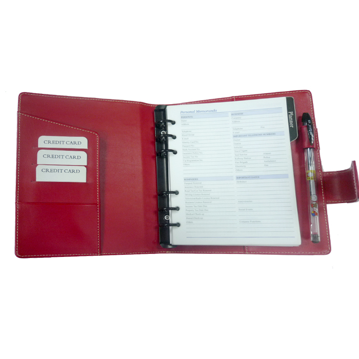 A6 File Folder Notebook Case, Planner Portfolio