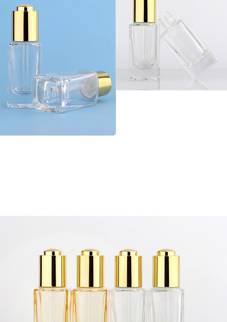 30ml luxurious glass square dropper bottles