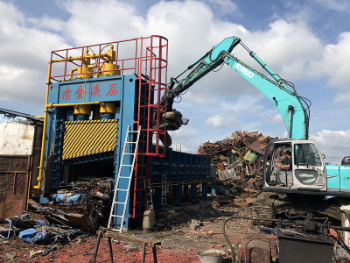 Machine hydraulique de cisaillement de mise en balles de ferraille Q91y-500 pour l'acier de Hms