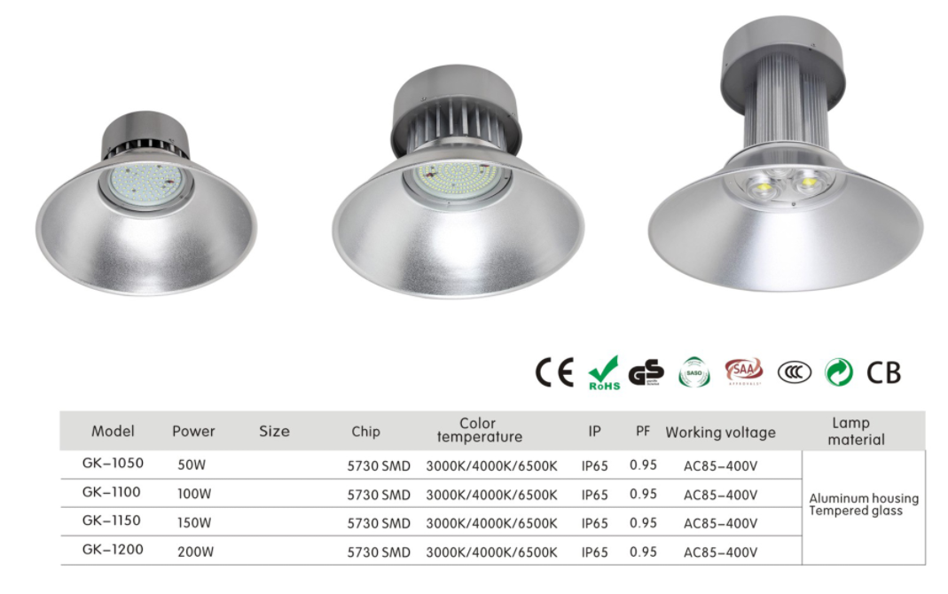 high brightness industrial ufo Led high bay light