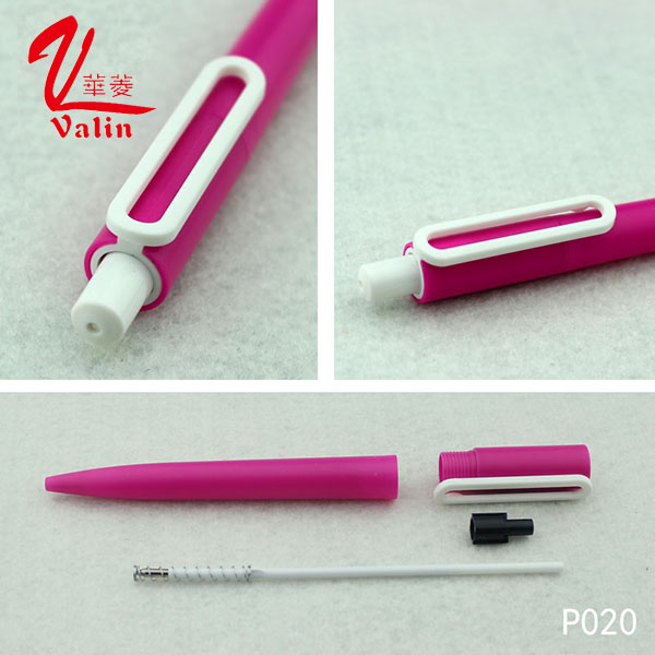 Logo Print Plastic Ballpoint Pen Cheap Clik Plastic Pen