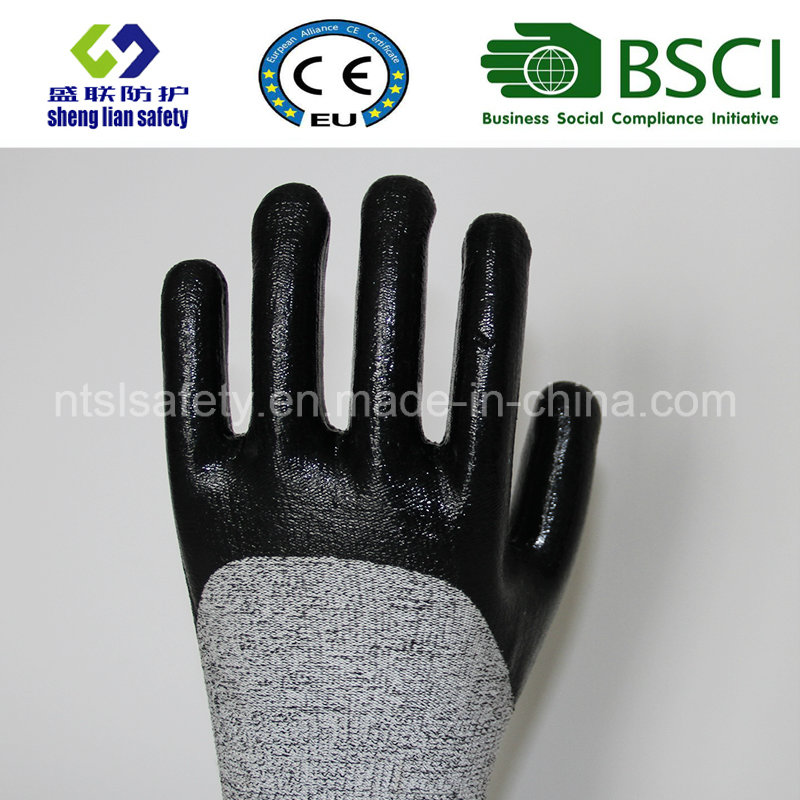 Cut Resistant Safety Work Glove with 3/4 Nitrile Coated Safety Gloves