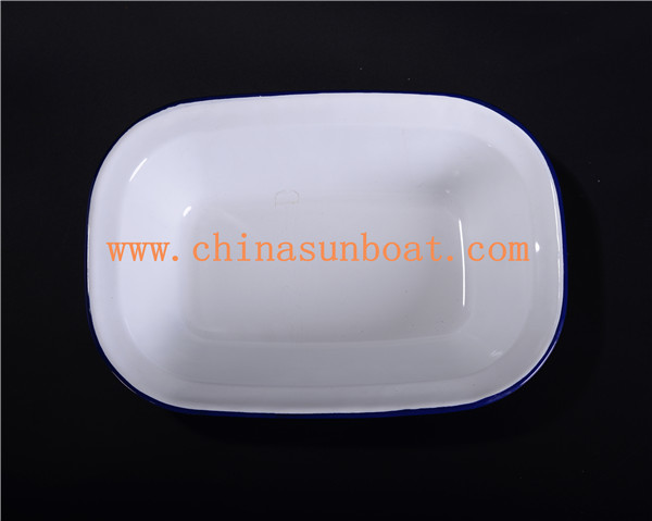 Sunboat Enamel Ceramic Dinnerware Plate/ Food Tray Plate
