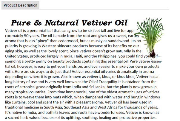 vetiver oil