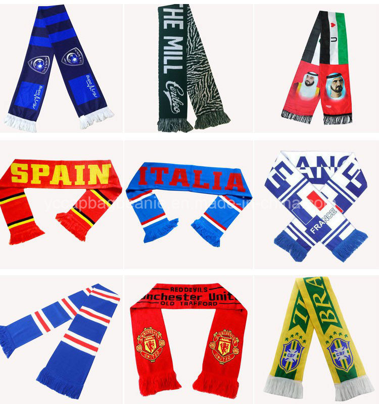 100%Acrylic Winter Knitted Scarf, Football Scarf