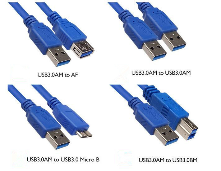 Kabel Data Ekstensi Konektor Kabel USB 3.0 Am ke Bm