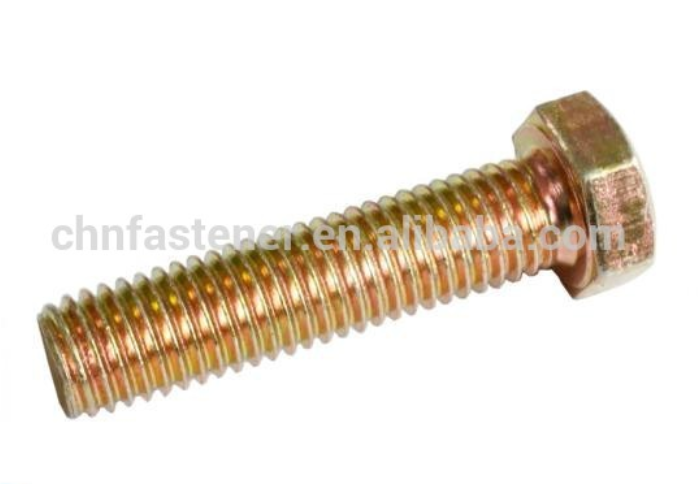 Hex Bolt Full Thread Carbon Yellow Zinc Plating