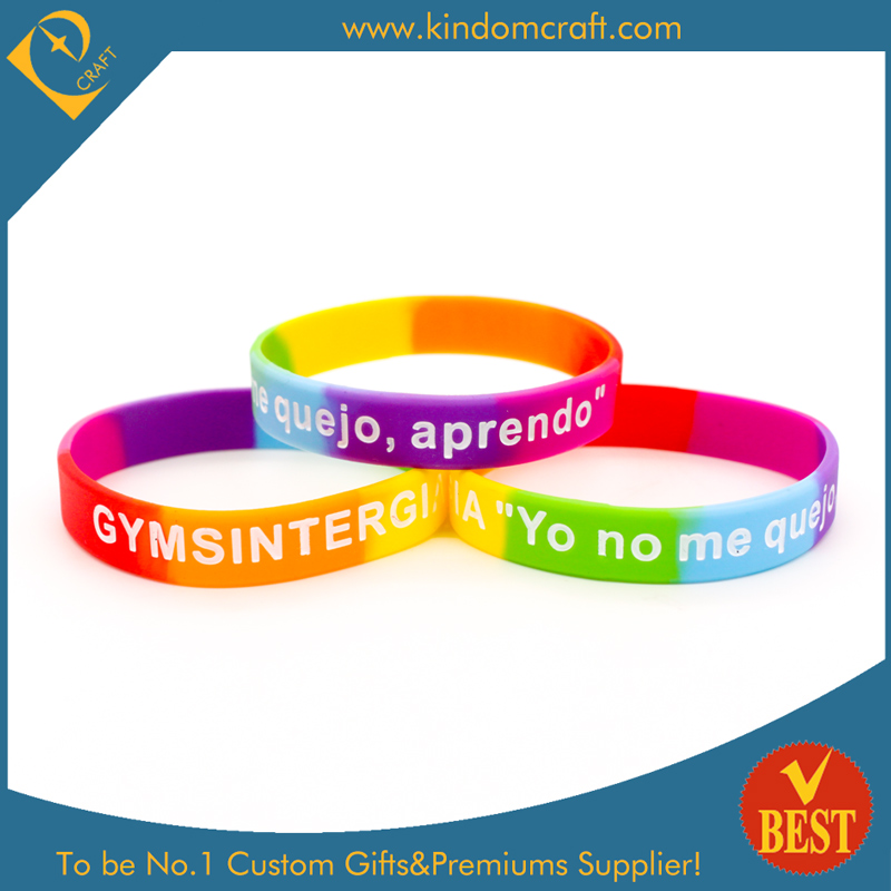 Customized Logo Printed Silicone Wristband or Bracelet for Business or Activity Promotional Gift