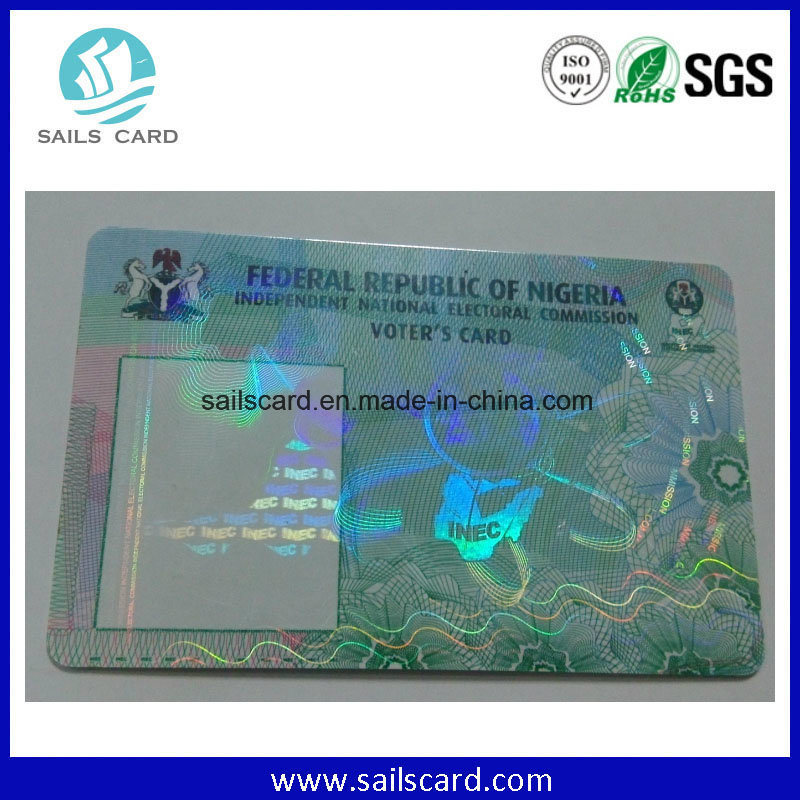 Cr80 Security PVC Card with Holographic Overlay