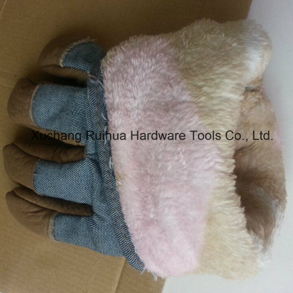 Winter Working Warm Gloves, Winter Working Gloves, Winter Leather Work Gloves, Winter Working Glove, Cow Grain Leather Fleecy Lined Winter Warm Working Gloves
