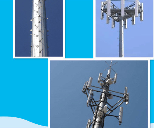 GSM Antenna WiFi Tubular Steel Communication Pole