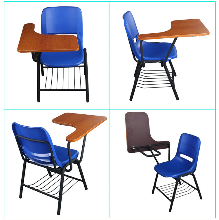 School Classroom Chairs with Writing Pad for Students