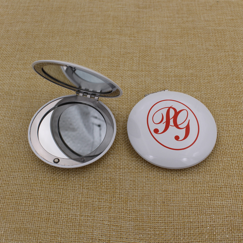 Cheapest Metal Aluminium Round Makeup/Compact/Cosmetic/Pocket Mirror with Custom Logo