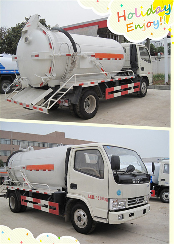 Factory 10 000 Waste Water Sewage Suction Bullet Truck