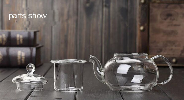 High Borosillicate Glass Tea Pot with Set Tea Kettle