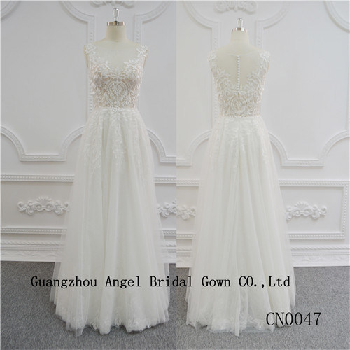 Top Lace Design Bridal Dress