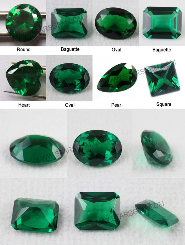 Wuzhou Synthetic Emerald Green Nano Loose Stone