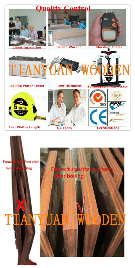 (Cheap Price, Good Quality) Film Faced Plywood/Shuttering Formwork Plywood/Marine Plywood
