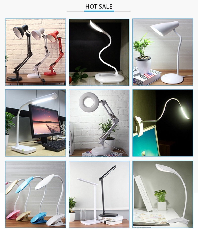 Rechargeable USB Modern Desk LED Touch Table Lamps Wit Pen Holder LED Desk Lamps