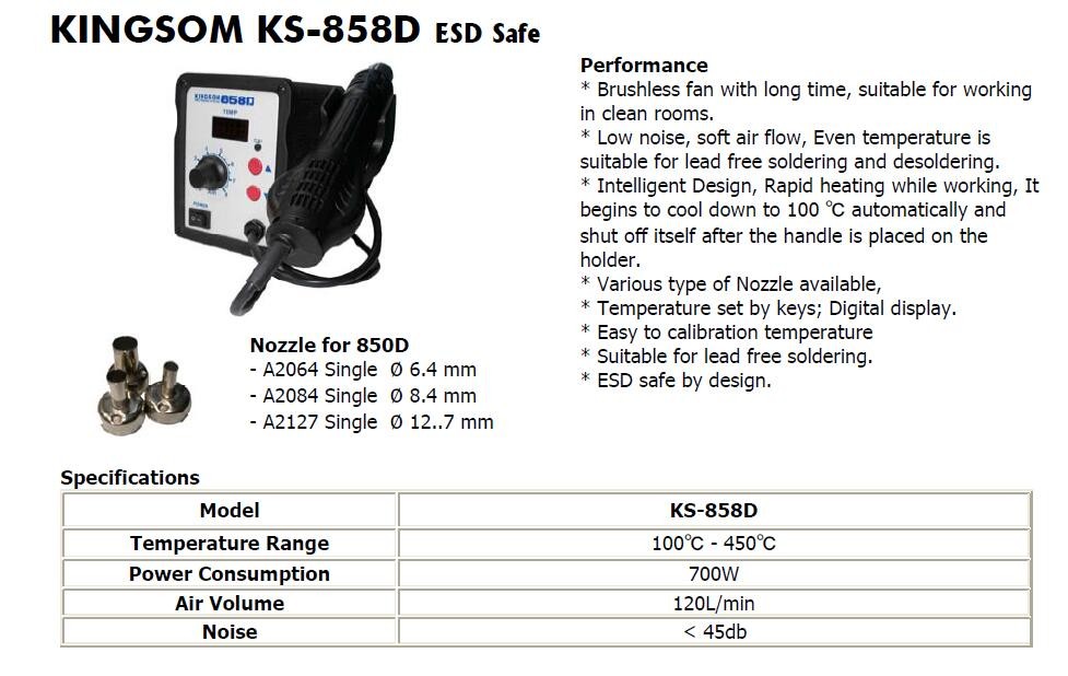 공장 공급 KS-858D SMD Rework Station 및 Desoldering Station