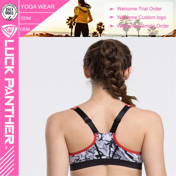 Wholesale 2016 Sexy Sublimated Padded Supportive Sports Bra