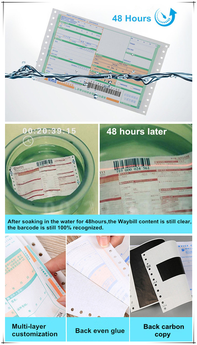 Self-Adhesive Shipping Air Waybill with Multi Colors Printing